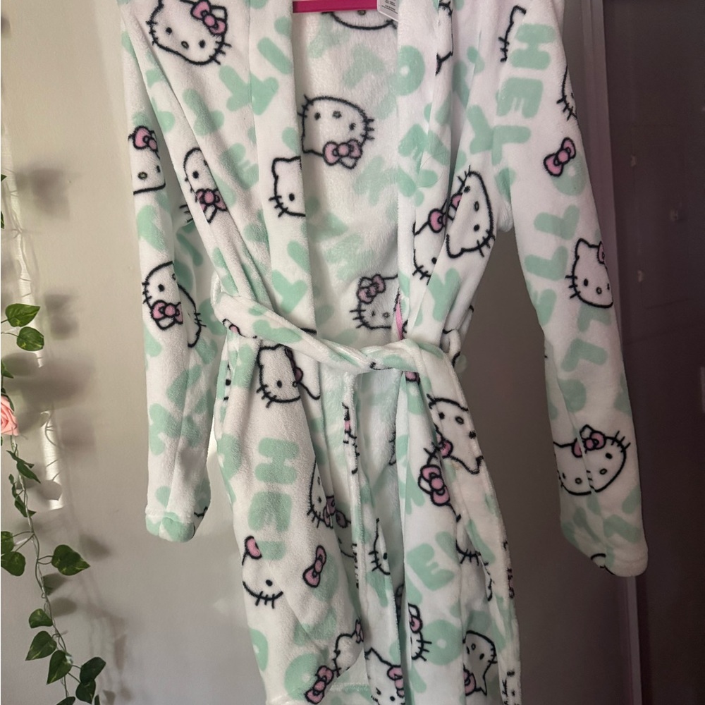 Hello Kitty Plush Sleepwear with Pink and Green Accents